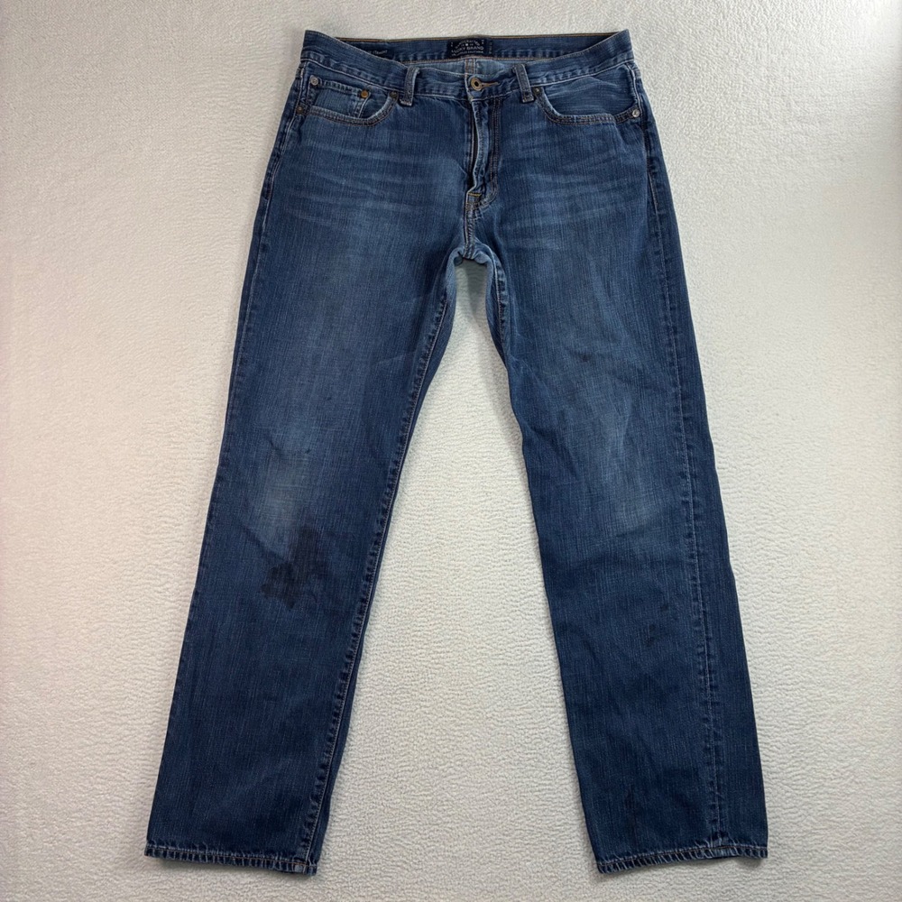 Lucky Brand 363 Vintage Straight Jeans Men 32x30 Blue Faded Whiskered Denim Y2K